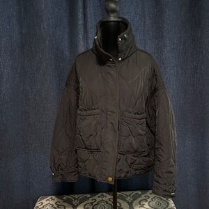 Zara Women's Black Quilted Puffer Jacket